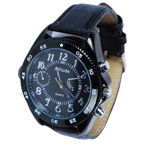 HD Hidden Watch Camera with Built-In DVR, Black Case and Black Band | A ...